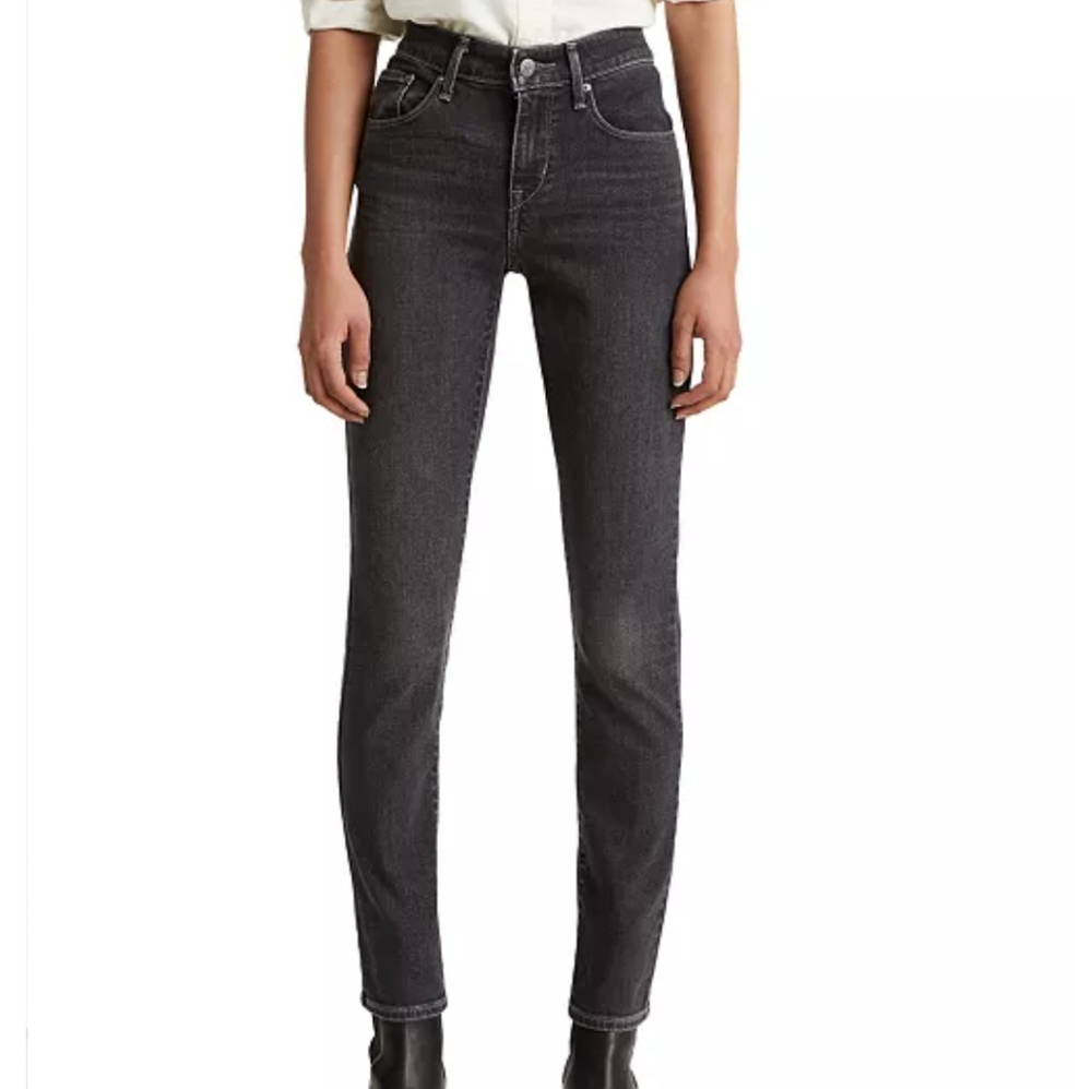 Levis classic mid rise skinny dark gray wash